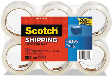 20X Stronger 3M Scotch Heavy Duty Shipping Packing Tape 1.88 in x 54.6 YD