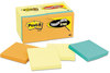 A Picture of product MMM-654144B Post-it® Notes Original Pads Assorted Value Packs Pack, 3 x (14) Canary Yellow, (4) Poptimistic Collection Colors, 100 Sheets/Pad, 18 Pads/Pack