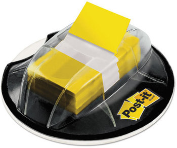 Post-it® Flags in a Desk Grip Dispenser Page 1 x 1.75, Yellow, 200/Dispenser