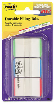 Post-It® 1" Tabs Lined 1/5-Cut, Assorted Colors, Wide, 66/Pack