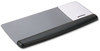 A Picture of product MMM-WR420LE 3M Antimicrobial Gel Wrist Rest Platform,  Black/Gray/Silver