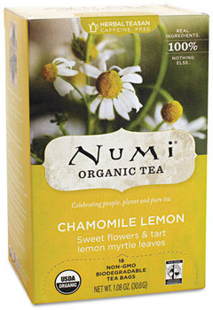 Numi® Organic Tea,  1.8oz, Chamomile Lemon, 18/Box