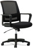 A Picture of product OIF-MS4217 OIF Mesh Mid-Back Chair,  Fixed Loop Arms, Black