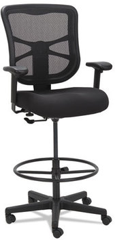 Alera® Elusion™ Series Mesh Stool Supports Up to 275 lb, 22.6" 31.6" Seat Height, Black