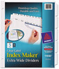 A Picture of product AVE-11440 Avery® Print & Apply Index Maker® Clear Label Dividers with Easy Printable Strip and White Tabs Extra Wide Tab, 5-Tab, 11.25 x 9.25, 5 Sets