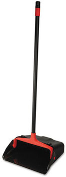 O-Cedar® Commercial Maxi-Plus Lobby Dust Pan with Rear Wheels,  Black, 13"Wide, 30"Handle, 6/Carton