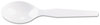 A Picture of product DXE-TM207 Dixie® Plastic Cutlery,  Heavy Mediumweight Teaspoons, White, 100/Box