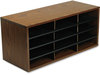 A Picture of product FEL-25400 Fellowes® Desktop Sorter Particle Board 12 Compartments, 29 x 11.88 12.94, Medium Oak