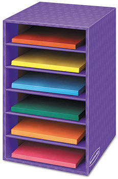 Bankers Box® Classroom Organizer Vertical 6 Shelves, 11.88 x 13.25 18, Purple