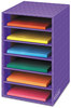 A Picture of product FEL-3381201 Bankers Box® Classroom Organizer Vertical 6 Shelves, 11.88 x 13.25 18, Purple
