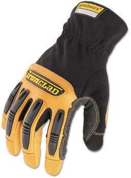 Ironclad Ranchworx® Leather Gloves,  Black/Tan, Medium