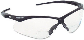 Jackson Safety* V60 Nemesis* Rx Reader Safety Glasses,  Black Frame, Clear Lens