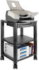 A Picture of product KTK-PS540 Kantek Mobile Printer Stands,  Three-Shelf, 17w x 13-1/4d x 24-1/4h, Black