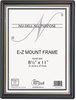 A Picture of product NUD-11880 NuDell™ EZ Mount Document Frame,  Plastic, 8-1/2 x 11, Black/Gold