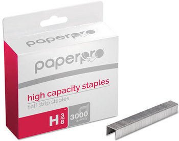PaperPro® High-Capacity Staples,  3/8" Leg Length, 3000/Box