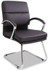 A Picture of product ALE-NR4319 Alera® Neratoli® Slim Profile Guest Chair Stain-Resistant Faux Leather 23.81" x 27.16" 36.61", Black Seat/Back, Chrome Base