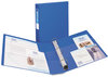 A Picture of product AVE-79885 Avery® Heavy-Duty Non-View Binder with DuraHinge® and One Touch EZD® Rings 3 1.5" Capacity, 11 x 8.5, Blue