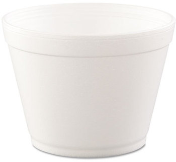Dart® Foam Container, 16oz, White, 25/Bag, 20 Bags/Carton