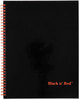 A Picture of product JDK-K67030 Black n' Red™ Twinwire Hardcover Notebook,  Legal Rule, 8 1/2 x 11, White, 70 Sheets