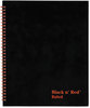 A Picture of product JDK-K67030 Black n' Red™ Twinwire Hardcover Notebook,  Legal Rule, 8 1/2 x 11, White, 70 Sheets