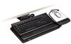 A Picture of product MMM-AKT150LE 3M Easy Adjust Keyboard Tray with Highly Adjustable Platform,  Highly Adjustable Platform, 23" Track, Black