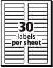 A Picture of product AVE-6466 Avery® Removable File Folder Labels with Sure Feed® Technology 0.66 x 3.44, White, 30/Sheet, 25 Sheets/Pack