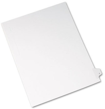 Avery® Preprinted Legal Exhibit Index Tab Dividers with Black and White Tabs,  Title: Y, Letter, White, 25/Pack