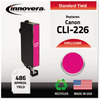 A Picture of product IVR-CLI226M Innovera® CLI226B, CLI226C, CLI226M, CLI226Y, PGI225BK Ink Remanufactured Magenta Replacement for CLI-226 (4548B001), 486 Page-Yield