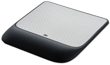 3M Mouse Pad with Precise™ Mousing Surface with Gel Wrist Rest,  8 1/2x9x3/4, Solid Color