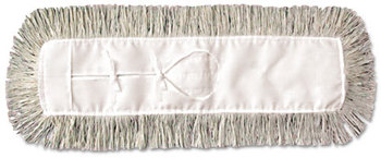 Boardwalk® Industrial Dust Mop Head,  Dust, Cotton, 18 x 3, White