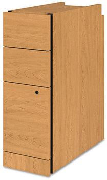 HON® Narrow Box/Box/File Pedestal Left or Right, 3-Drawers: Legal/Letter, Harvest, 9.5" x 22.75" 28"