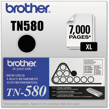 Brother TN550, TN560, TN580 Toner Cartridge,  Black