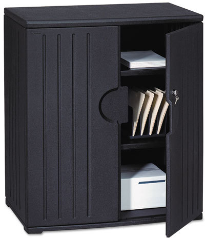 Iceberg OfficeWorks Storage Cabinet, 36W x 22D x 46H, Black