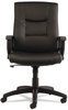 A Picture of product ALE-YR4119 Alera® YR Series Executive High-Back Swivel/Tilt Bonded Leather Chair Supports 275 lb, 17.71" to 21.65" Seat Height, Black
