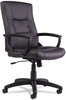 A Picture of product ALE-YR4119 Alera® YR Series Executive High-Back Swivel/Tilt Bonded Leather Chair Supports 275 lb, 17.71" to 21.65" Seat Height, Black
