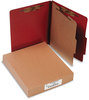 A Picture of product ACC-15034 ACCO Pressboard Classification Folders 2" Expansion, 1 Divider, 4 Fasteners, Letter Size, Earth Red Exterior, 10/Box