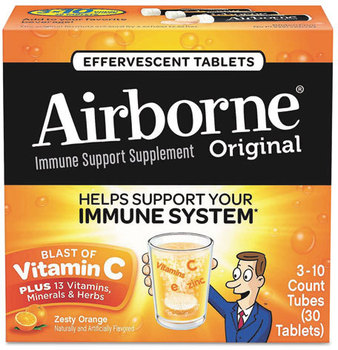 Airborne® Immune Support Effervescent Tablet,  Orange, 30 Count