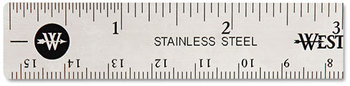 Westcott® Stainless Steel Ruler,  6"