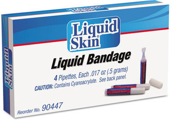 PhysiciansCare® by First Aid Only® Liquid Bandage,  0.017 oz Pipette, 4/Box