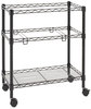 A Picture of product ALE-FW601426BL Alera® Rolling File Cart Two-Tier for Front-to-Back + Side-to-Side Filing, Metal, 1 Shelf, 3 Bins, 26" x 14" 29.5", Black