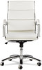 A Picture of product ALE-NR4206 Alera® Neratoli® Mid-Back Slim Profile Chair Faux Leather, Up to 275 lb, 18.3" 21.85" Seat Height, White Seat/Back, Chrome