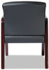 A Picture of product ALE-RL4319M Alera® Reception Lounge WL Series Guest Chair 24.21" x 24.8" 32.67", Black Seat, Back, Mahogany Base