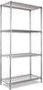 A Picture of product ALE-SW503618BA Alera® Black Anthracite Wire Shelving Kit Starter Four-Shelf, 36w x 18d 72h,