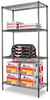 A Picture of product ALE-SW503618BA Alera® Black Anthracite Wire Shelving Kit Starter Four-Shelf, 36w x 18d 72h,