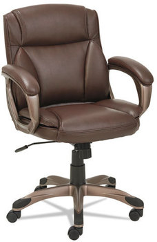 Alera® Veon Series Low-Back Leather Task Chair,  Brown