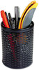 A Picture of product AOP-ART20005 Artistic® Urban Collection Punched Metal Pencil Cup,  3 1/2 x 4 1/2, Black