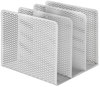 A Picture of product AOP-ART20009WH Artistic® Urban Collection Punched Metal File Sorter,  Three Sections, 8 x 8 x 7 1/4, White