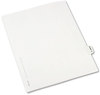 A Picture of product AVE-01393 Avery® Legal Index Divider, Exhibit Alpha Letter, Style Avery-Style Preprinted Side Tab 26-Tab, W, 11 x 8.5, White, 25/Pack, (1393)