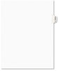 A Picture of product AVE-01393 Avery® Legal Index Divider, Exhibit Alpha Letter, Style Avery-Style Preprinted Side Tab 26-Tab, W, 11 x 8.5, White, 25/Pack, (1393)