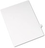 A Picture of product AVE-01421 Avery® Preprinted Legal Exhibit Index Tab Dividers with Black and White Tabs,  1-Tab, Title U, Ltr, White, 25/PK